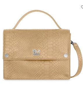 Rebecca Minkoff Tan/Beige Textured Top-Handle Crossbody Satchel
